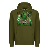 Army Green shamrock and roll Premium Hoodie - FaDigitalArtStudio