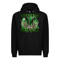 Black shamrock and roll Premium Hoodie - FaDigitalArtStudio