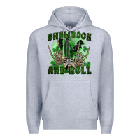 Heather Grey shamrock and roll Premium Hoodie - FaDigitalArtStudio