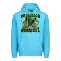 Ocean Blue shamrock and roll Premium Hoodie - FaDigitalArtStudio