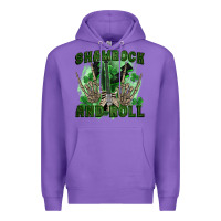 Purple shamrock and roll Premium Hoodie - FaDigitalArtStudio