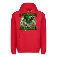 Red shamrock and roll Premium Hoodie - FaDigitalArtStudio