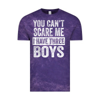 Cloud Purple You Can't Scare Me I Have Three Boys Funny Sons Mom Dad Gift Vintage Tee - DesignPulse