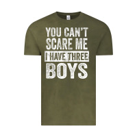 You Can't Scare Me I Have Three Boys Funny Sons Mom Dad Gift Vintage Tee | Teevron