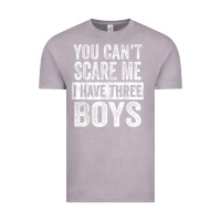 Vintage Zinc You Can't Scare Me I Have Three Boys Funny Sons Mom Dad Gift Vintage Tee - DesignPulse