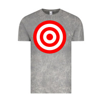 Cloud Rock bullseye target red & white rings target Vintage Tee - DesignPulse