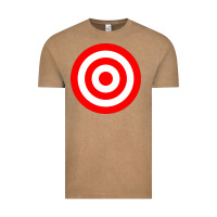 Vintage Coffee bullseye target red & white rings target Vintage Tee - DesignPulse