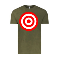 Vintage Olive bullseye target red & white rings target Vintage Tee - DesignPulse