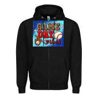 Black game day vibes mouse pad Zipper Hoodie - BundleAndBundleShop