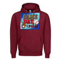 Burgundy game day vibes mouse pad Zipper Hoodie - BundleAndBundleShop