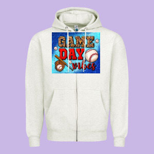 Game Day Vibes Mouse Pad Zipper Hoodie Designed By Bundleandbundleshop