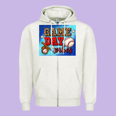 Game Day Vibes Mouse Pad Zipper Hoodie Designed By Bundleandbundleshop