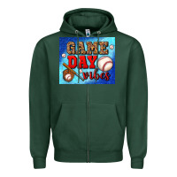 Sports Green game day vibes mouse pad Zipper Hoodie - BundleAndBundleShop