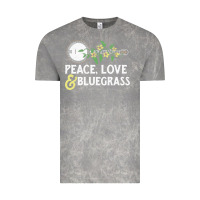 Cloud Rock peace , love & bluegrass   banjo nature vines illu Vintage Tee - DesignPulse