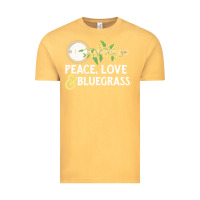 Peace , Love & Bluegrass   Banjo Nature Vines Illu Vintage Tee | Teevron