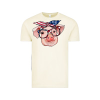 Vintage Arctic american flag with pig Vintage Tee - RanaPortraitStore