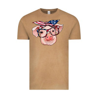 Vintage Camel american flag with pig Vintage Tee - RanaPortraitStore