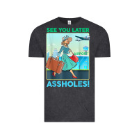Vintage Black see you later assholes t shirt Vintage Tee - DesignPulse