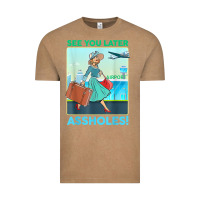 Vintage Coffee see you later assholes t shirt Vintage Tee - DesignPulse
