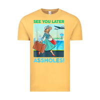 Vintage Mustard see you later assholes t shirt Vintage Tee - DesignPulse