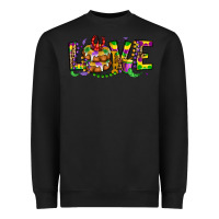Black mardi gras love Heavyweight Sweatshirt - OliviaCreatesArt