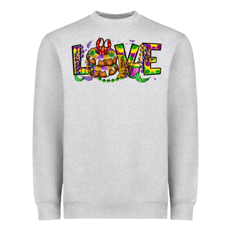 Mardi Gras Love Heavyweight Sweatshirt by OliviaCreatesArt | Teevron