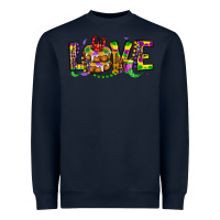Navy mardi gras love Heavyweight Sweatshirt - OliviaCreatesArt