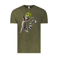 Vintage Olive All Hail King Julien Vintage Tee - DesignPulse