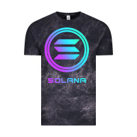 Cloud Black solana crypto sol coin blockchain decentralized application long sleev Vintage Tee - DesignPulse