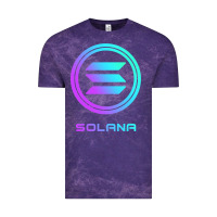 Cloud Purple solana crypto sol coin blockchain decentralized application long sleev Vintage Tee - DesignPulse
