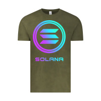 Vintage Olive solana crypto sol coin blockchain decentralized application long sleev Vintage Tee - DesignPulse