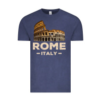 Vintage Denim Cool Vintage Roma Italia Colosseum Souvenirs, Rome Italy Pullover Hood Vintage Tee - DesignPulse