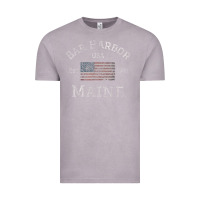 Vintage Zinc Bar Harbor Maine USA American Flag Established ME Vintage Vintage Tee - PixelWave