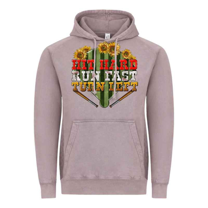 Hit Hard Run Fast Turn Left Vintage Hoodie by NancyCooperArtShop | Teevron