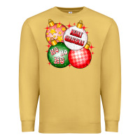 Antique Gold merry christmas ball Premium Sweatshirt - CowhideDigitalArt