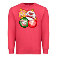 Cardinal merry christmas ball Premium Sweatshirt - CowhideDigitalArt