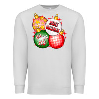 Dove Grey merry christmas ball Premium Sweatshirt - CowhideDigitalArt