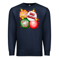 Navy merry christmas ball Premium Sweatshirt - CowhideDigitalArt
