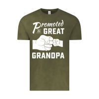Vintage Olive Promoted to Great Grandpa Vintage Tee - PixelWave
