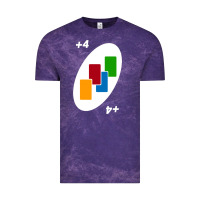 Cloud Purple Uno Card Game Draw Four Vintage Tee - PixelWave