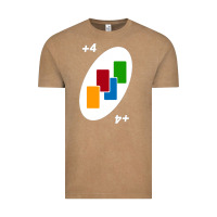 Vintage Coffee Uno Card Game Draw Four Vintage Tee - PixelWave