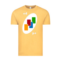Vintage Mustard Uno Card Game Draw Four Vintage Tee - PixelWave