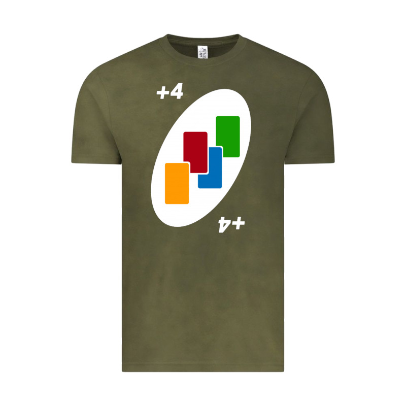 Uno Card Game Draw Four Vintage Tee by PixelWave | Teevron