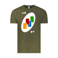 Vintage Olive Uno Card Game Draw Four Vintage Tee - PixelWave