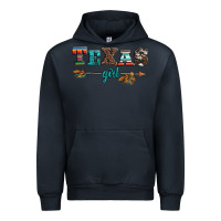 Navy texas girl serape turquoise leopard cowhide arrow Urban Hoodie - Artiststas