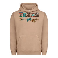 Pigment Burro texas girl serape turquoise leopard cowhide arrow Urban Hoodie - Artiststas