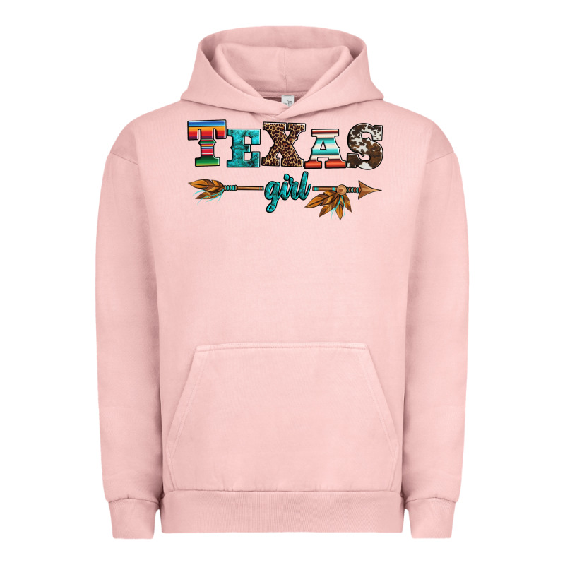 Texas Girl Serape Turquoise Leopard Cowhide Arrow Urban Hoodie by Artiststas | Teevron