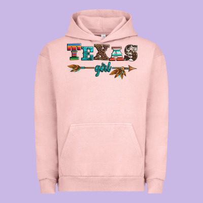 Texas Girl Serape Turquoise Leopard Cowhide Arrow Urban Hoodie Designed By Artiststas