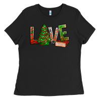 Black Love Christmas tree cake Ladies Tee - NancyCooperArtShop