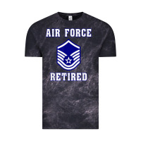 Cloud Black military master sergeant air force retired t shirt Vintage Tee - PixelWave